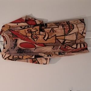 Minibee Abstract Print Baggy Dress
